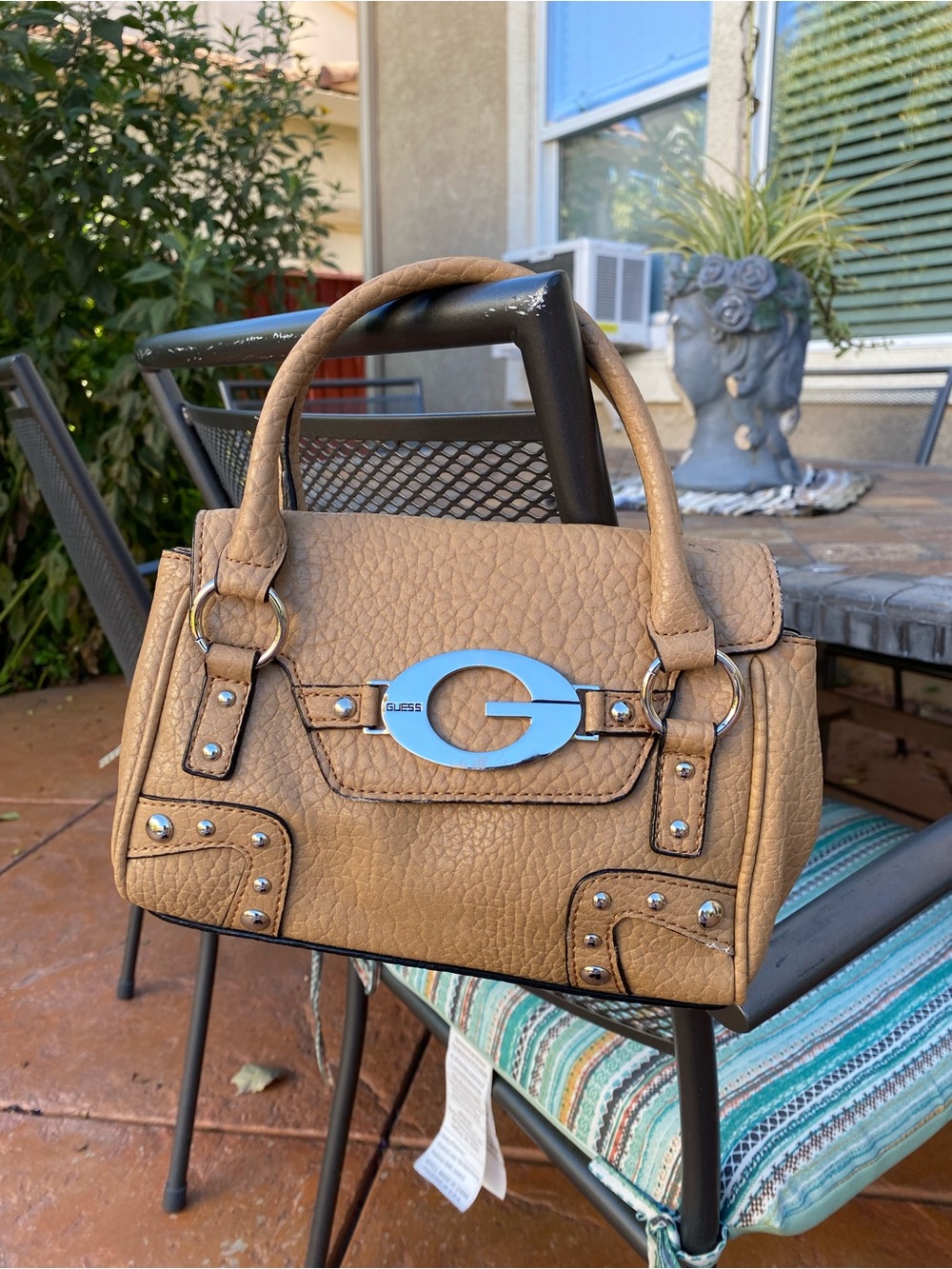 GUESS Vintage Y2K Mini Satchel with Silver G Accent